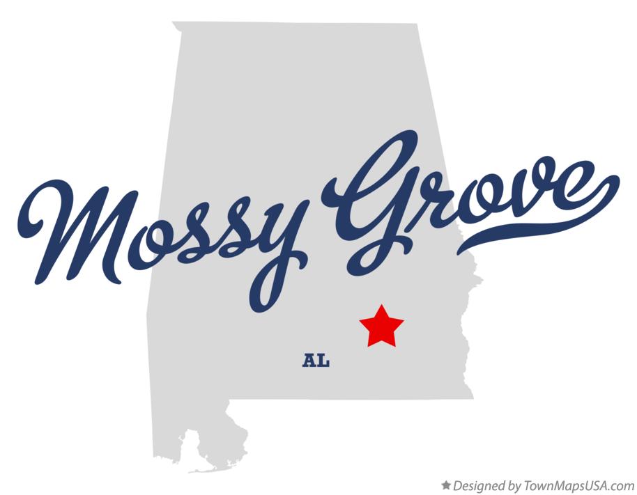 Map of Mossy Grove Alabama AL