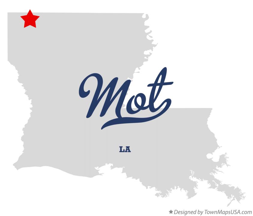 Map of Mot Louisiana LA