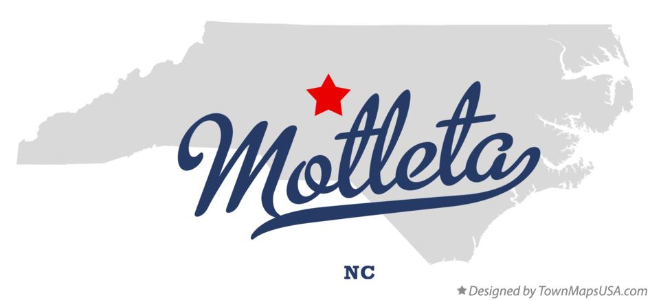 Map of Motleta North Carolina NC