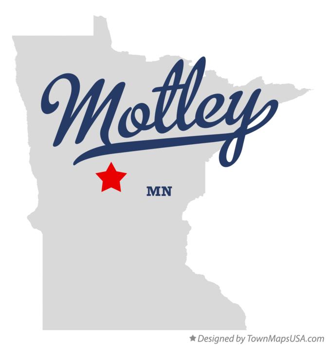 Map of Motley Minnesota MN