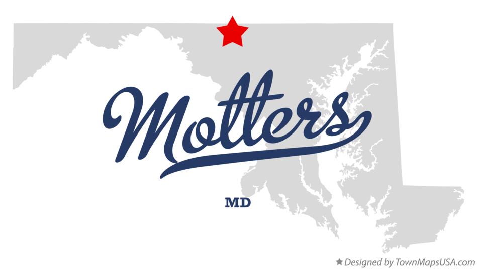 Map of Motters Maryland MD