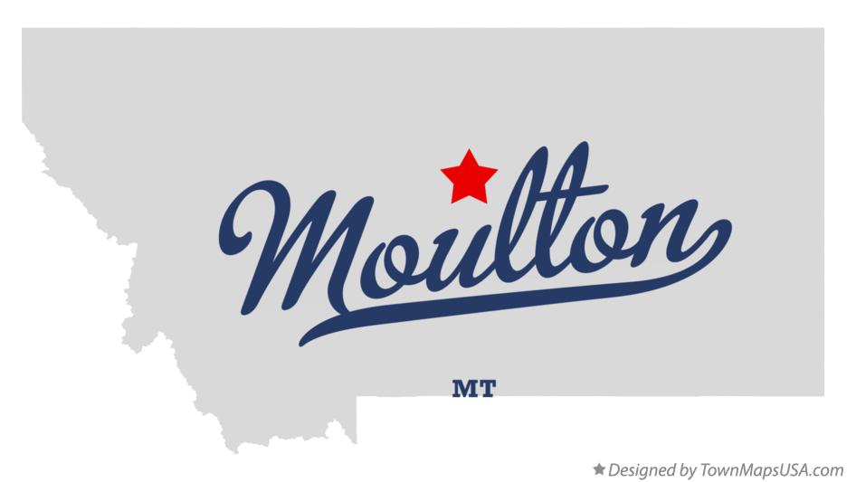 Map of Moulton Montana MT
