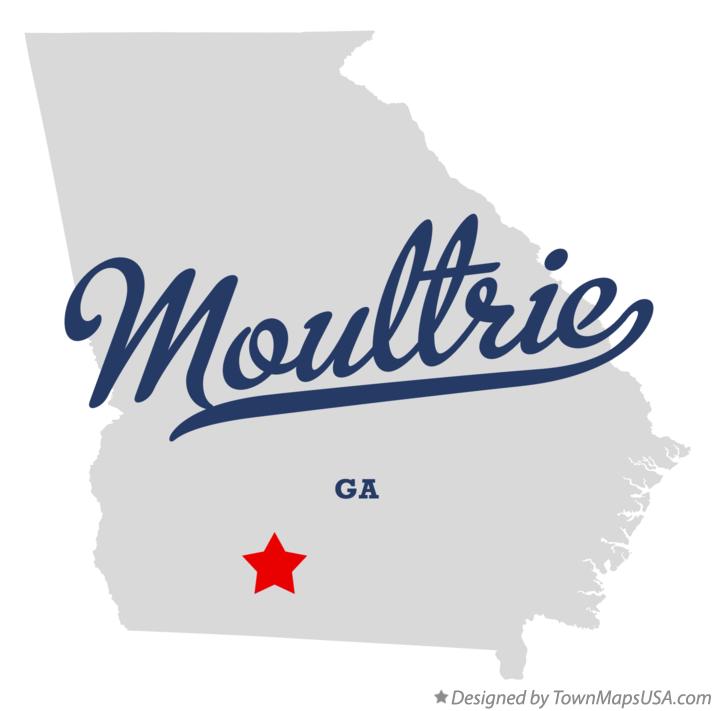 Map of Moultrie Georgia GA
