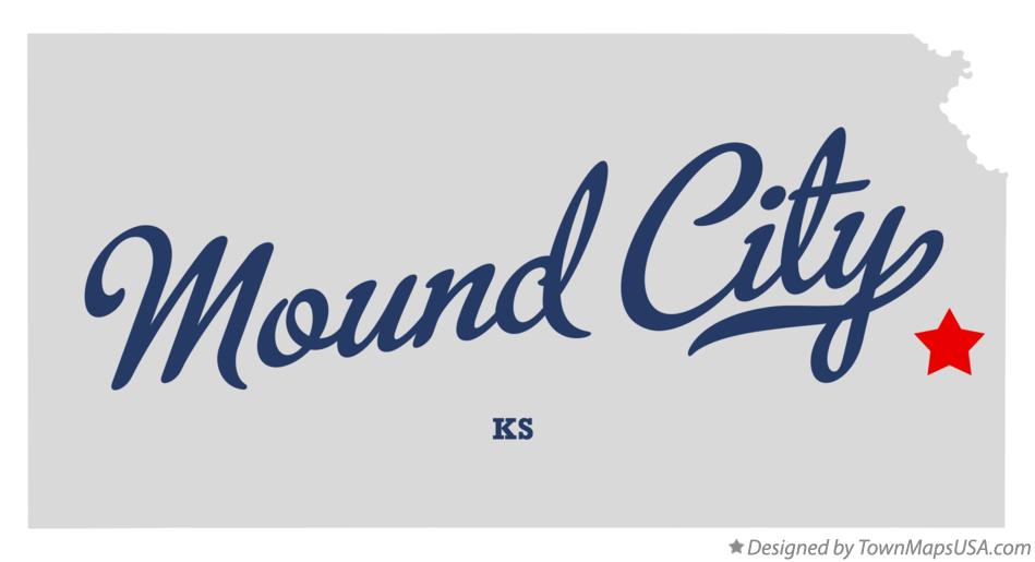 Map of Mound City Kansas KS