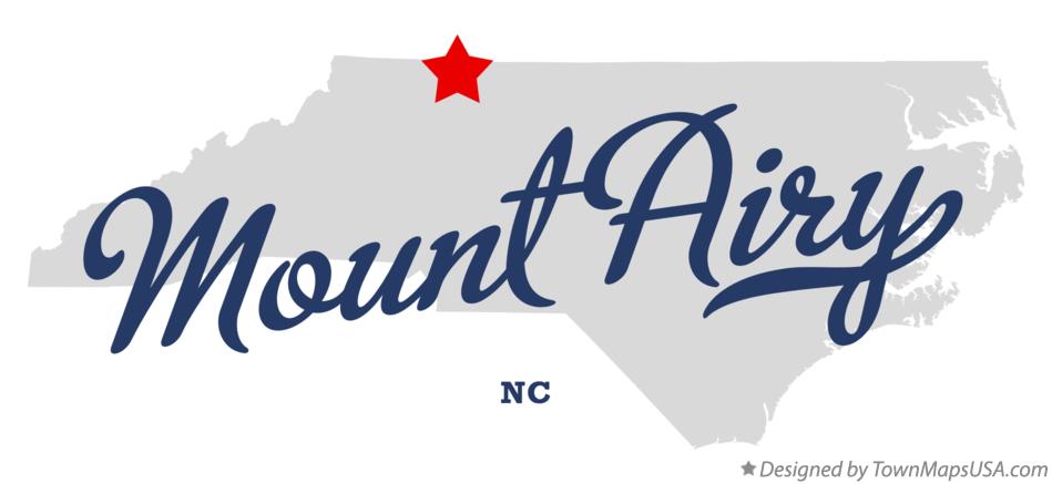 Map Of Mount Airy Nc North Carolina