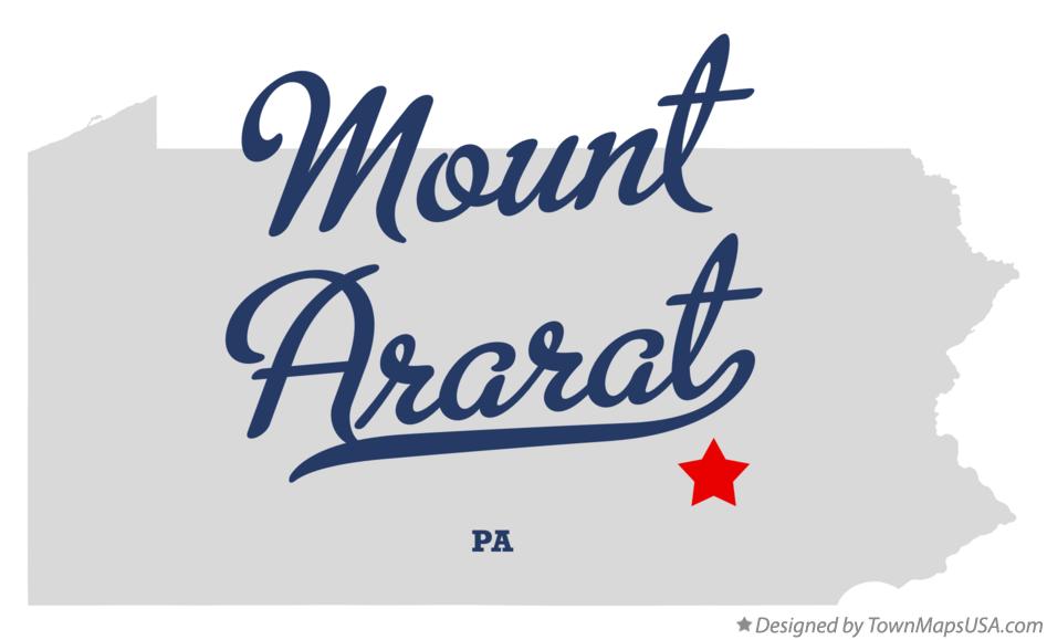 Map of Mount Ararat Pennsylvania PA