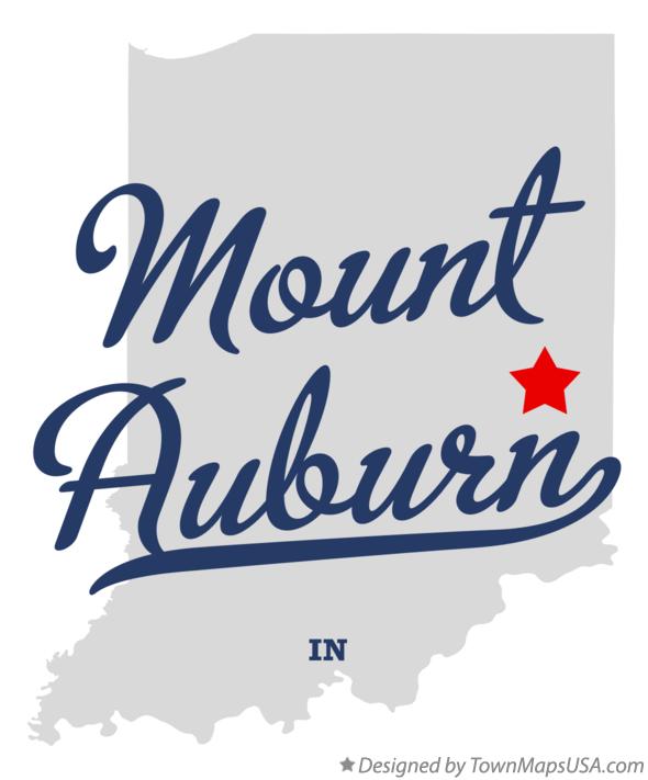 Map of Mount Auburn Indiana IN