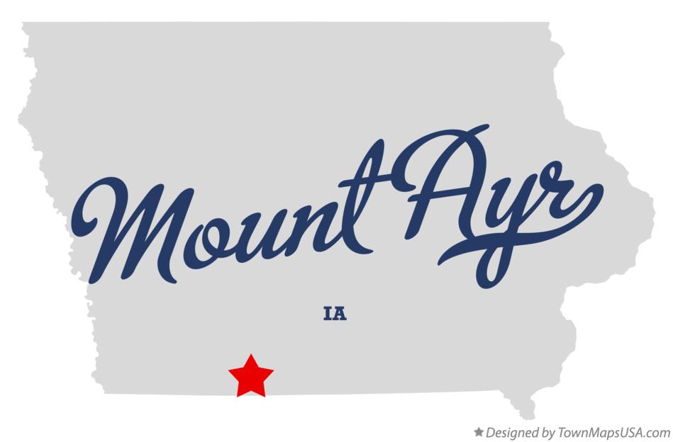 Map of Mount Ayr Iowa IA
