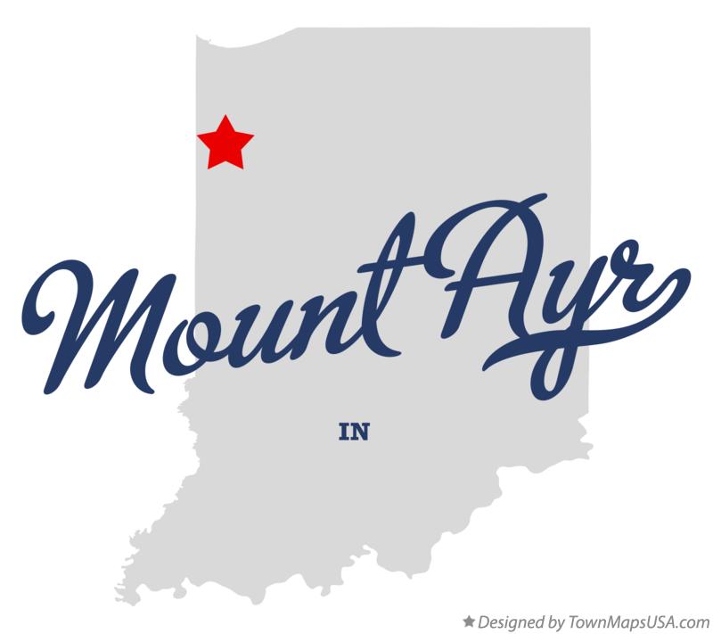 Map of Mount Ayr Indiana IN