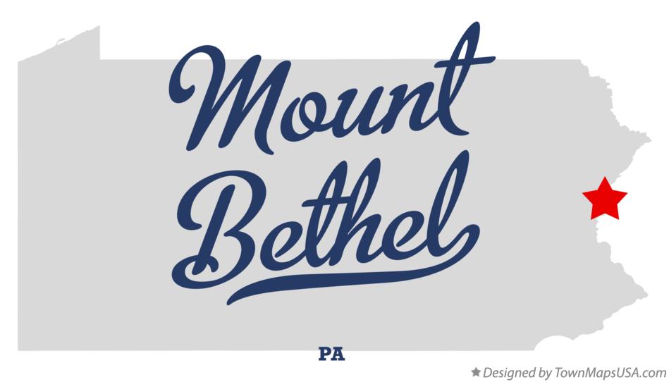 Map of Mount Bethel Pennsylvania PA