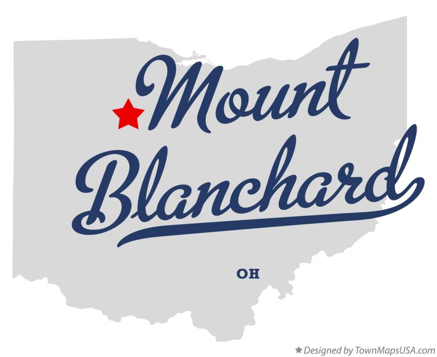 Map of Mount Blanchard Ohio OH