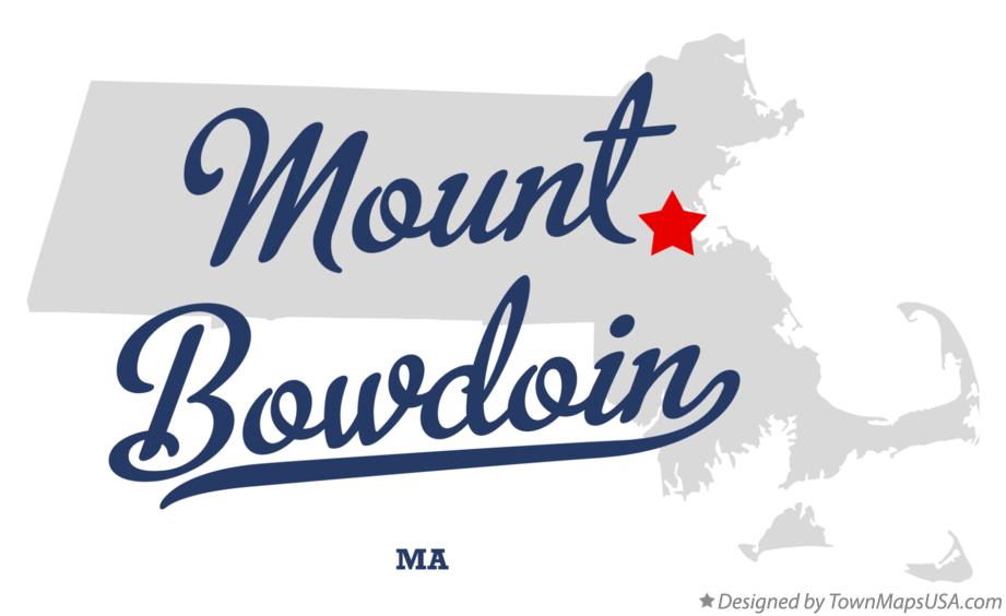 Map of Mount Bowdoin Massachusetts MA