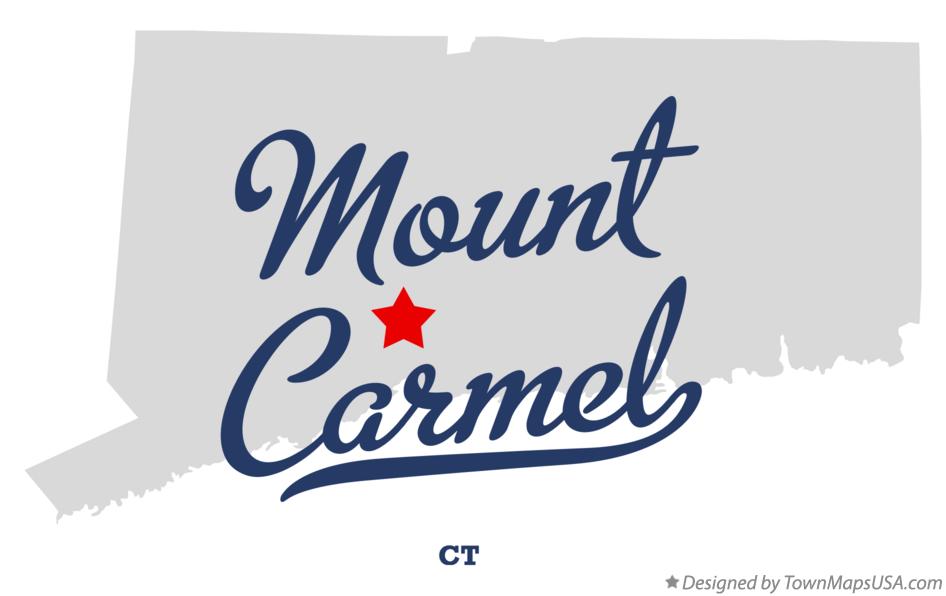 Map of Mount Carmel Connecticut CT