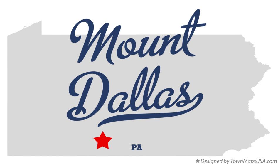 Map of Mount Dallas Pennsylvania PA