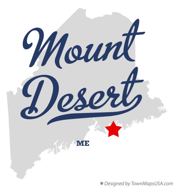 Map of Mount Desert Maine ME