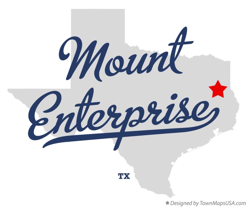 Map of Mount Enterprise Texas TX