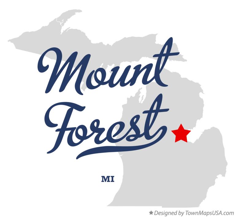 Map of Mount Forest Michigan MI