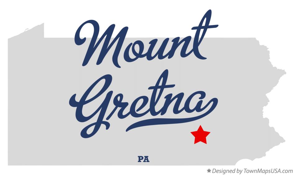 Map of Mount Gretna Pennsylvania PA