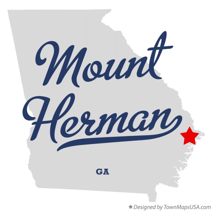 Map of Mount Herman Georgia GA