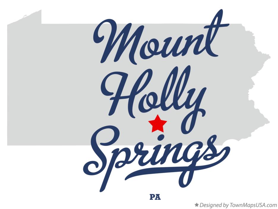 Map of Mount Holly Springs Pennsylvania PA
