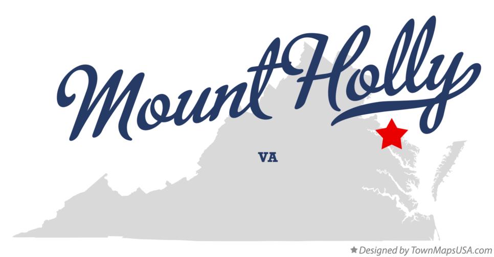 Map of Mount Holly Virginia VA