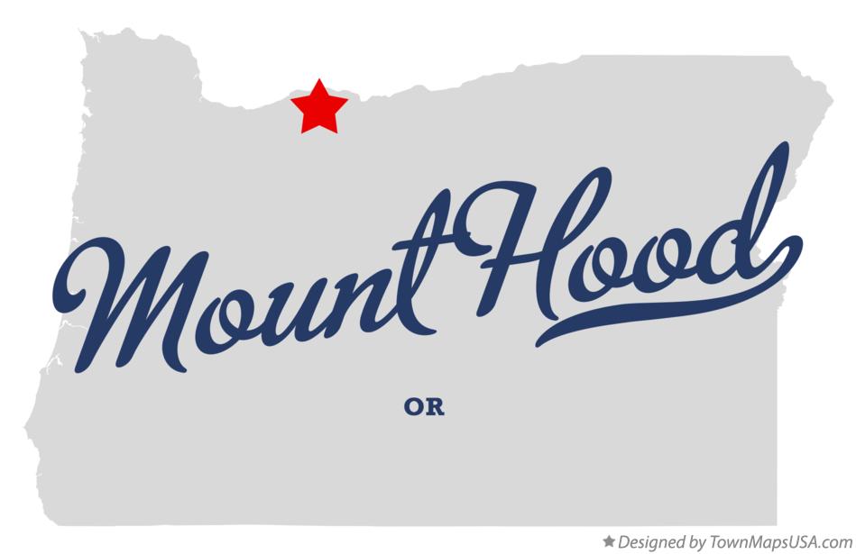 Map of Mount Hood Oregon OR