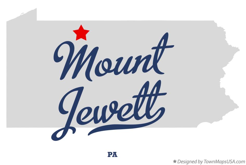 Map of Mount Jewett Pennsylvania PA