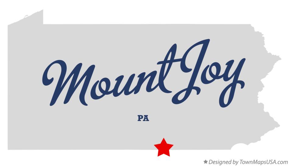 Map of Mount Joy Pennsylvania PA