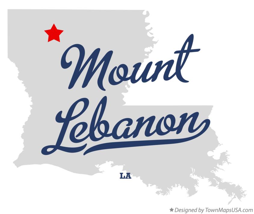 Map of Mount Lebanon Louisiana LA