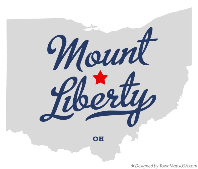 Map of Mount Liberty Ohio OH