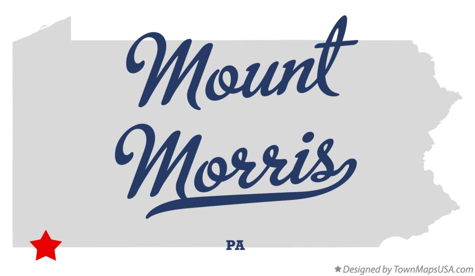 Map of Mount Morris Pennsylvania PA