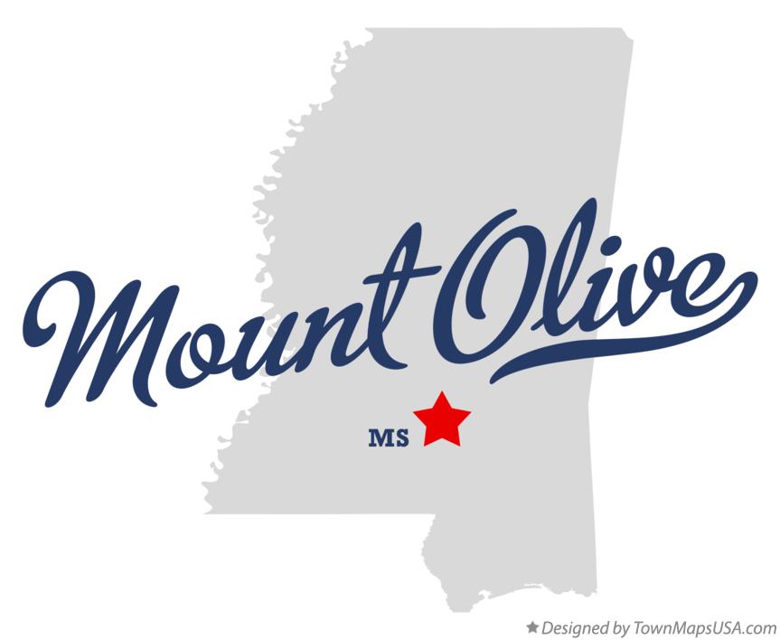 Map of Mount Olive Mississippi MS