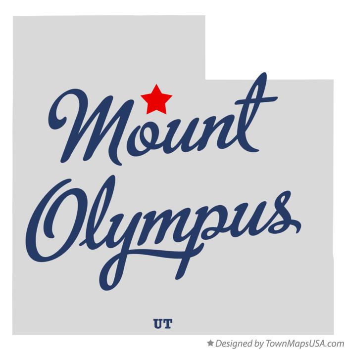 Map of Mount Olympus Utah UT