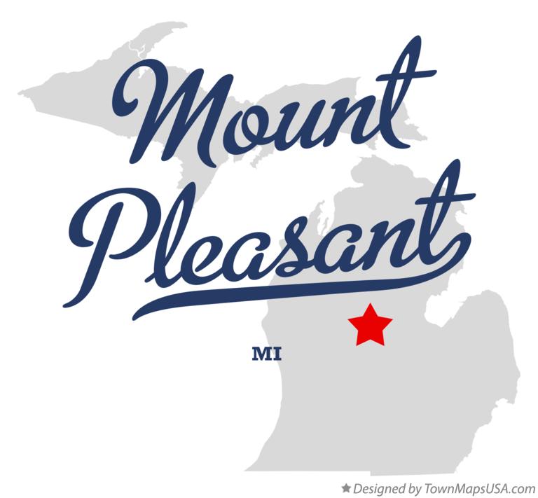 Map of Mount Pleasant Michigan MI