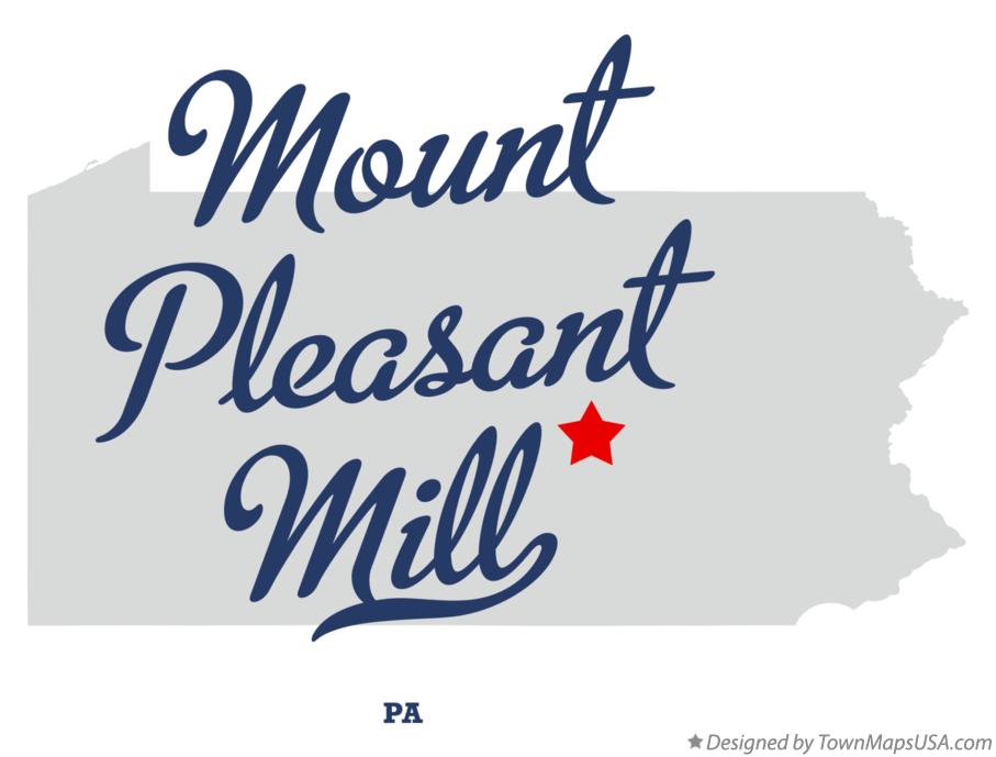 Map of Mount Pleasant Mill Pennsylvania PA