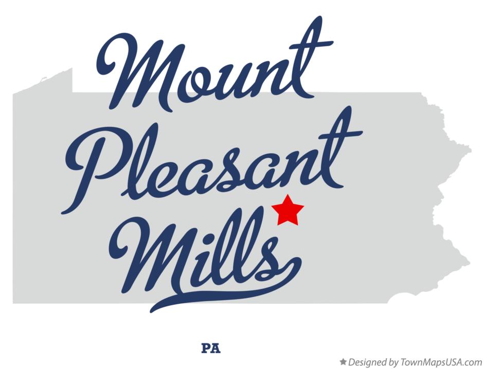 Map of Mount Pleasant Mills Pennsylvania PA