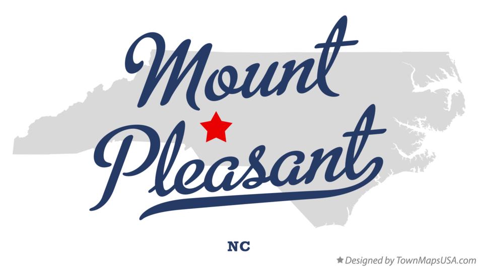 Map of Mount Pleasant North Carolina NC