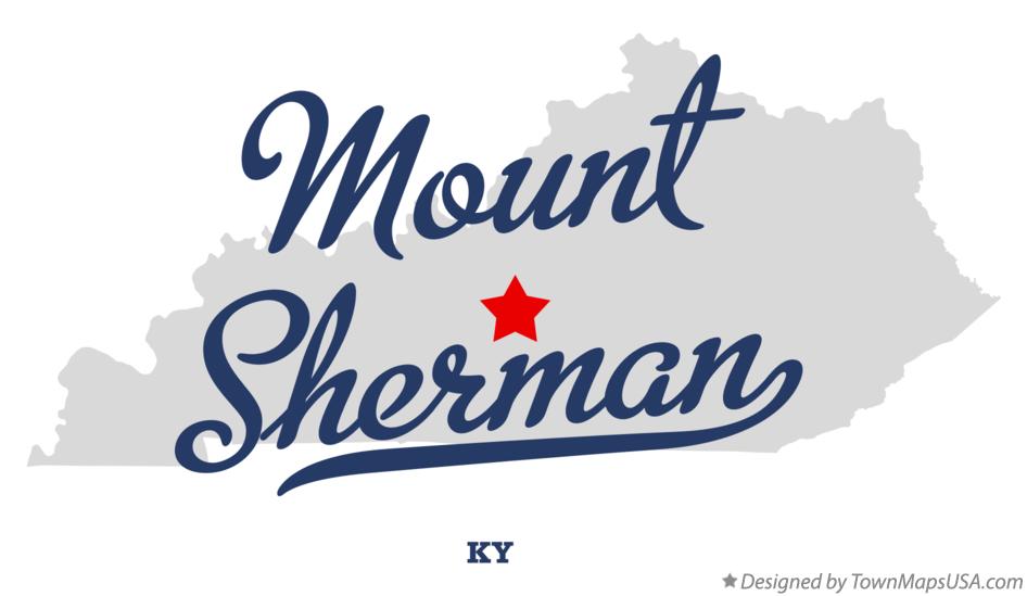 Map of Mount Sherman Kentucky KY