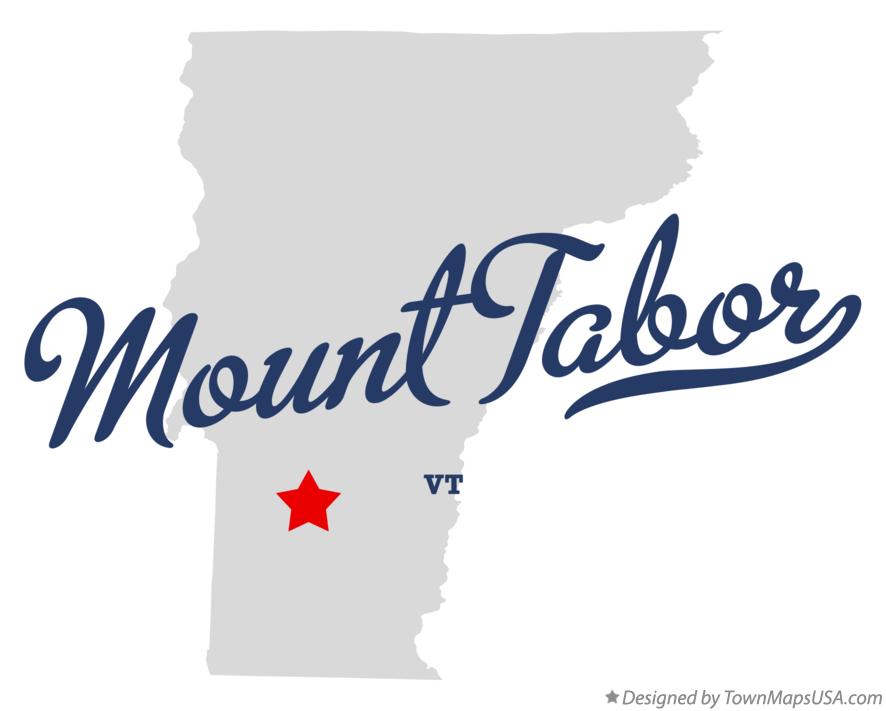 Map of Mount Tabor Vermont VT