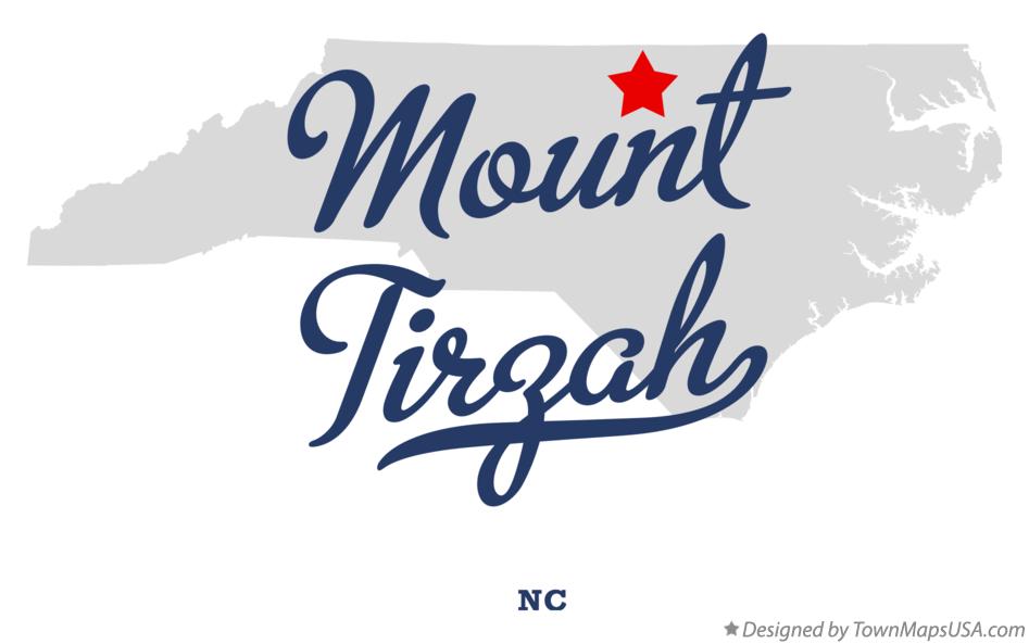 Map of Mount Tirzah North Carolina NC