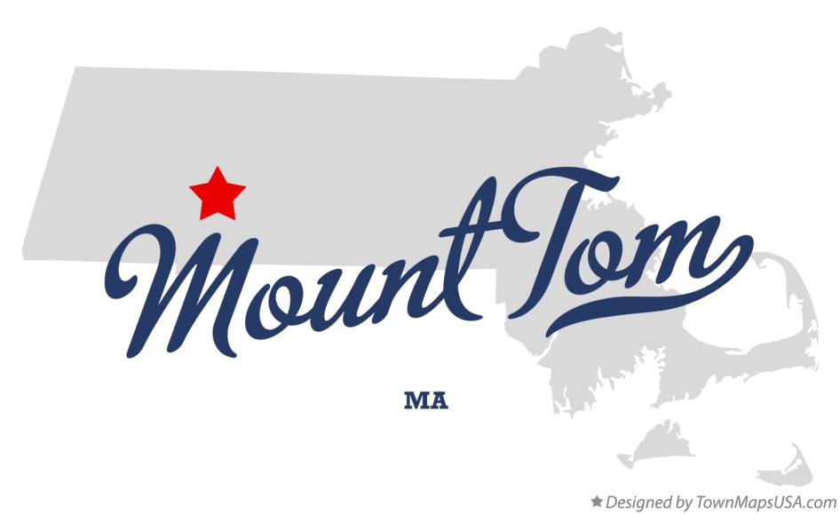 Map of Mount Tom Massachusetts MA