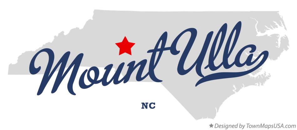 Map of Mount Ulla North Carolina NC
