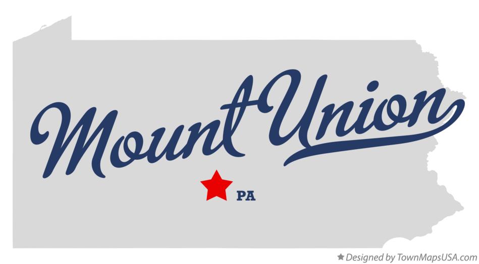 Map of Mount Union Pennsylvania PA