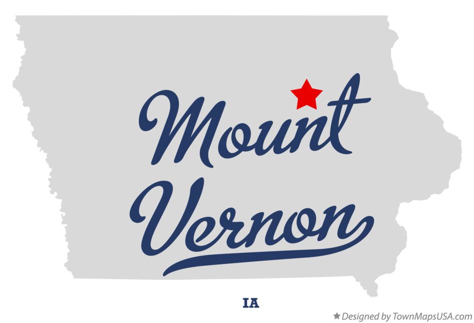 Map of Mount Vernon Iowa IA