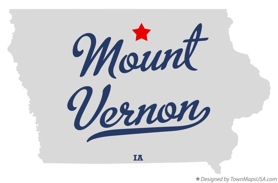Map of Mount Vernon Iowa IA