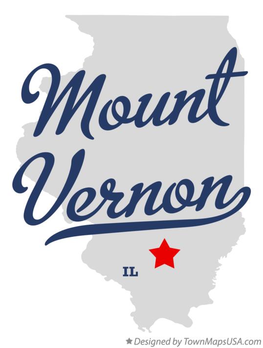 Map of Mount Vernon Illinois IL