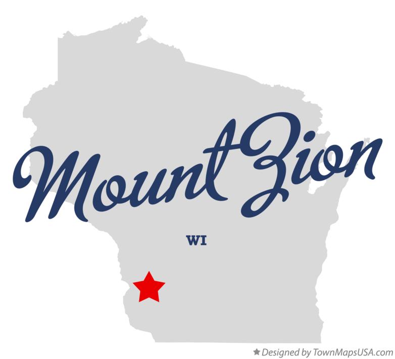 Map of Mount Zion Wisconsin WI