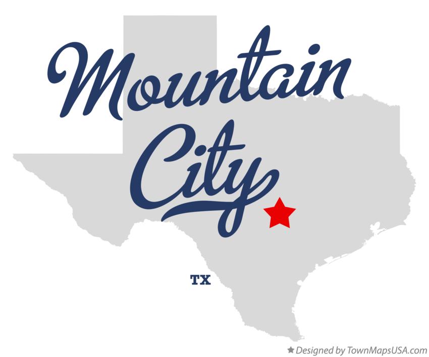Map of Mountain City Texas TX