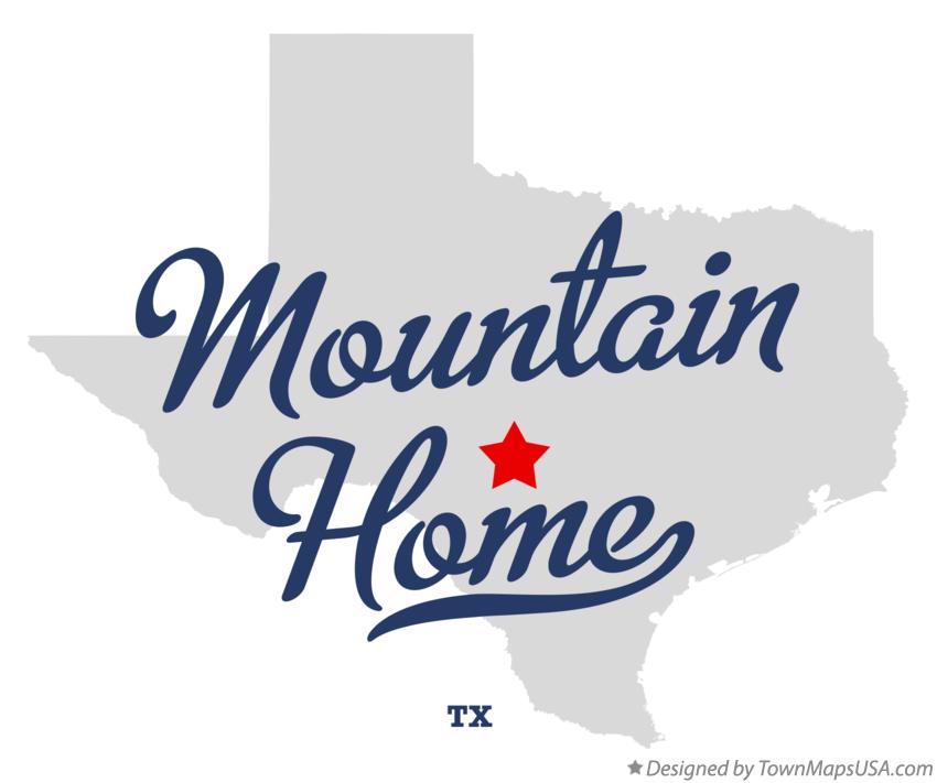 Map of Mountain Home Texas TX