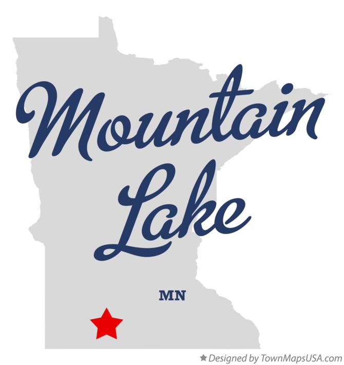 Map of Mountain Lake Minnesota MN